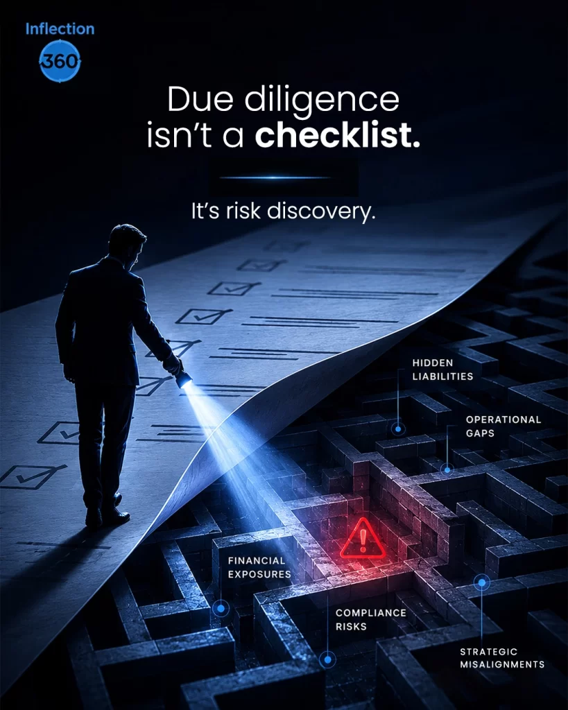 Businessman shining light on 3D blueprint showing hidden business risks and compliance issues.